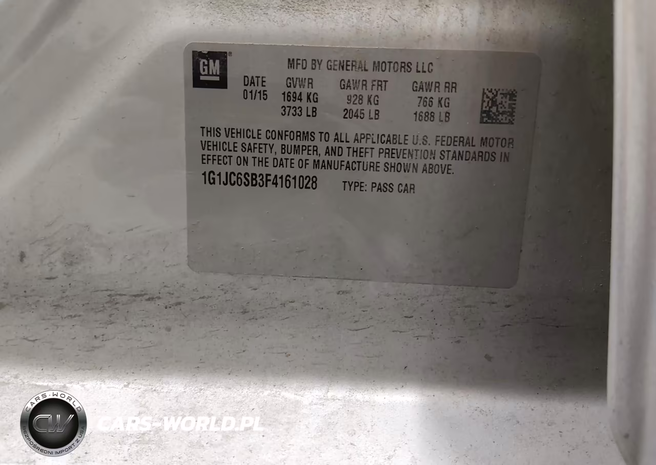 2015 Chevrolet Sonic Lt Auto VIN:1G1JC6SB3F4161028 - 9