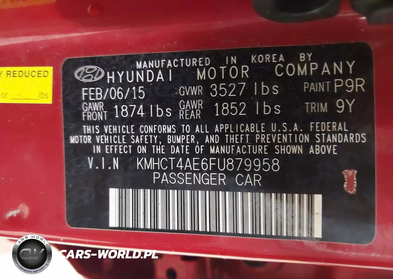 2015 Hyundai Accent Gls VIN:KMHCT4AE6FU879958 - 9