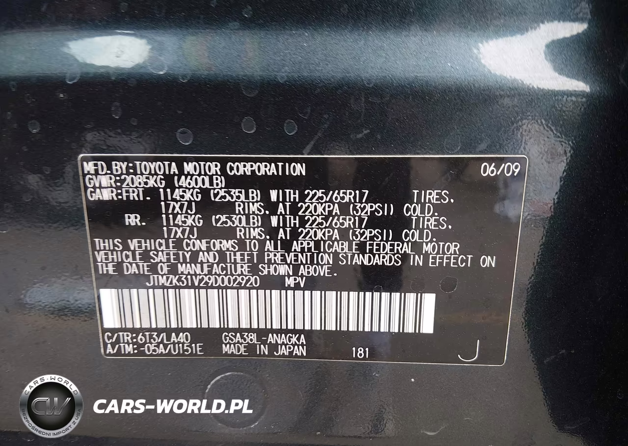 2009 Toyota Rav4 Limited V6 VIN:JTMZK31V29D002920 - 9