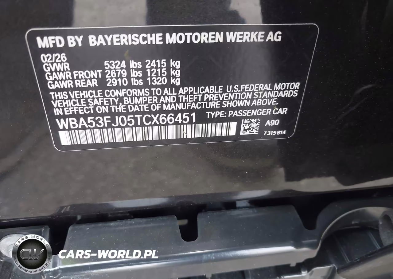 2026 BMW 530I xDrive VIN:WBA53FJ05TCX66451 - 9