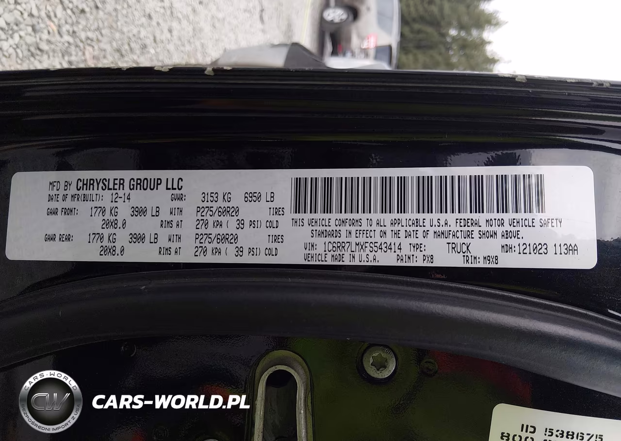 2015 Ram 1500 Big Horn VIN:1C6RR7LMXFS543414 - 9