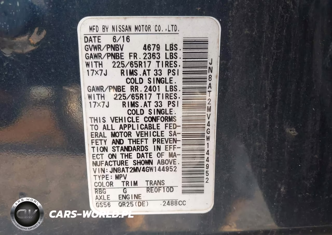 2016 Nissan Rogue S VIN:JN8AT2MV4GW144952 - 9