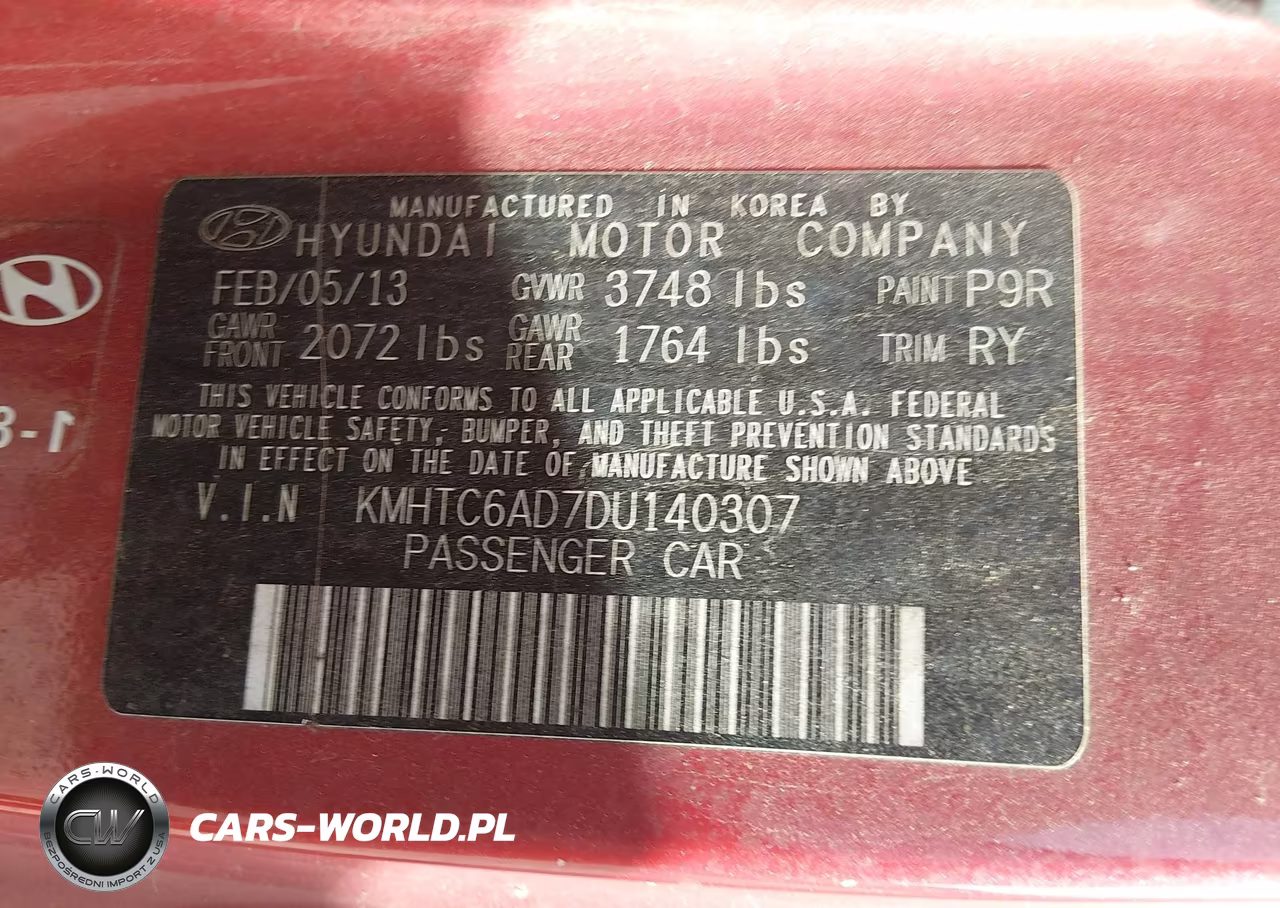 2013 Hyundai Veloster Base W-Gray VIN:KMHTC6AD7DU140307 - 9