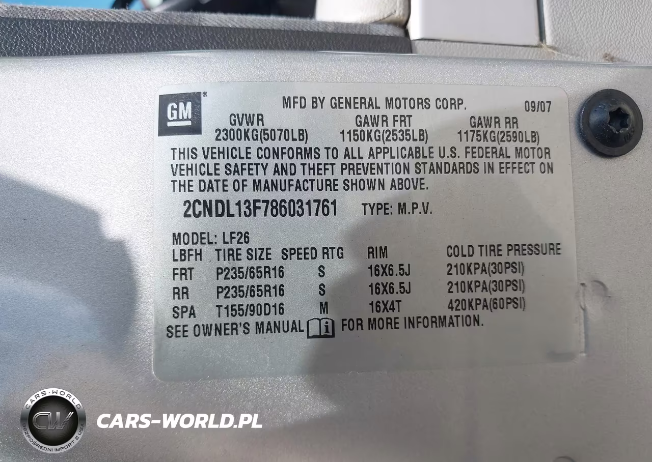 2008 Chevrolet Equinox Ls VIN:2CNDL13F786031761 - 9