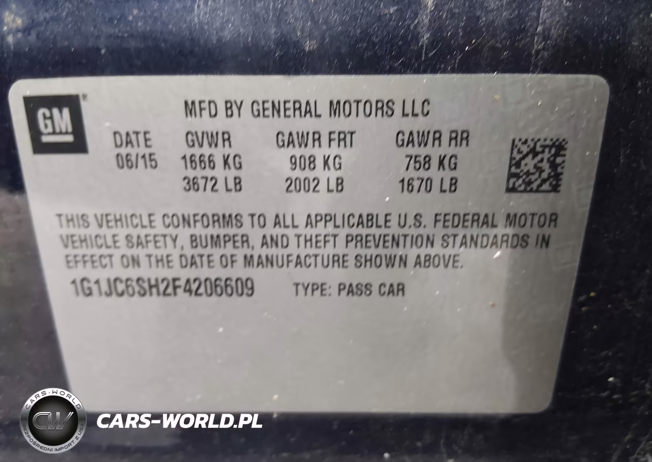 2015 Chevrolet Sonic Lt Auto VIN:1G1JC6SH2F4206609 - 9