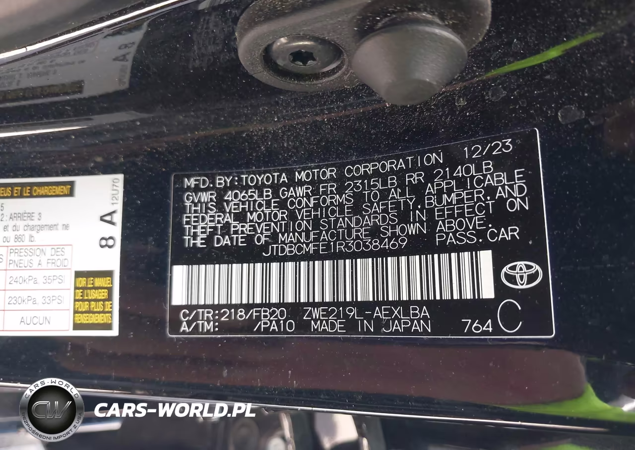 2024 Toyota Corolla Hybrid Le VIN:JTDBCMFE1R3038469 - 9