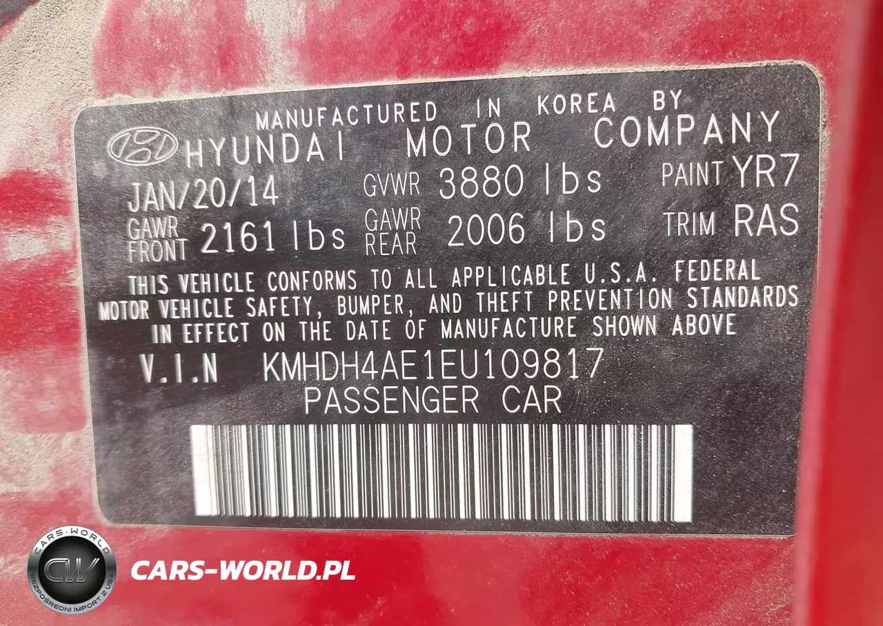 2014 Hyundai Elantra Se VIN:KMHDH4AE1EU109817 - 9