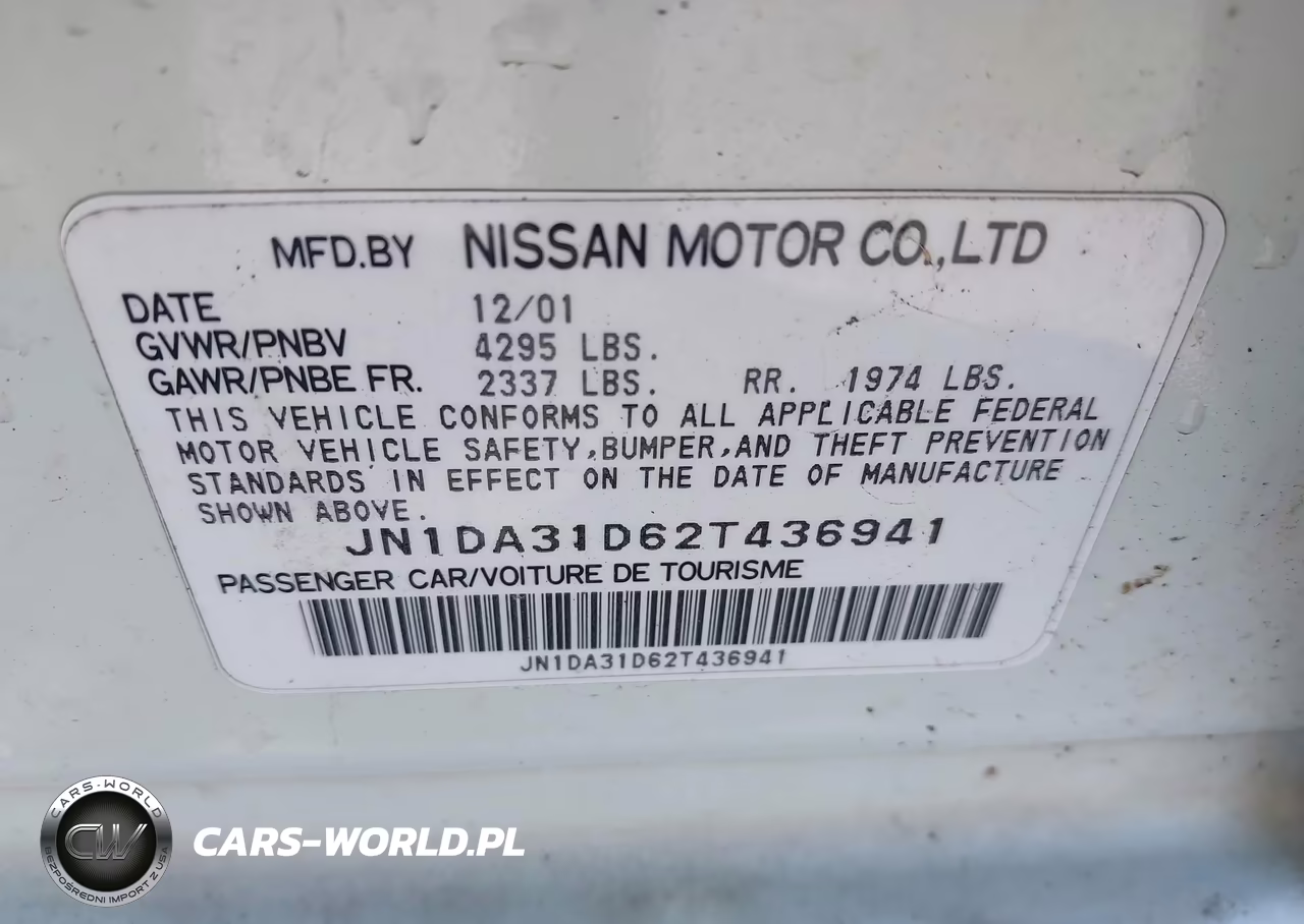 2002 Nissan Maxima Gle VIN:JN1DA31D62T436941 - 9