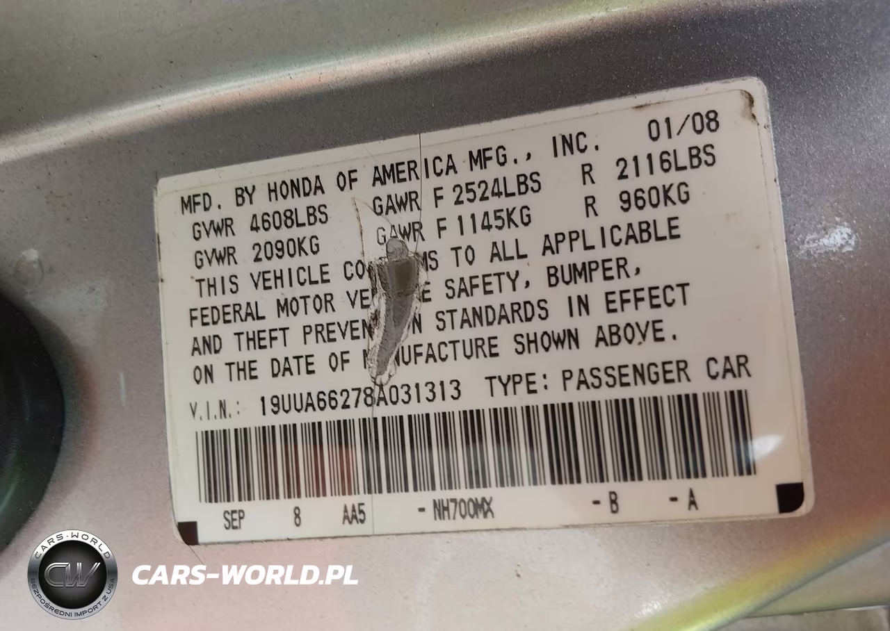 2008 Acura Tl 3.2 VIN:19UUA66278A031313 - 9