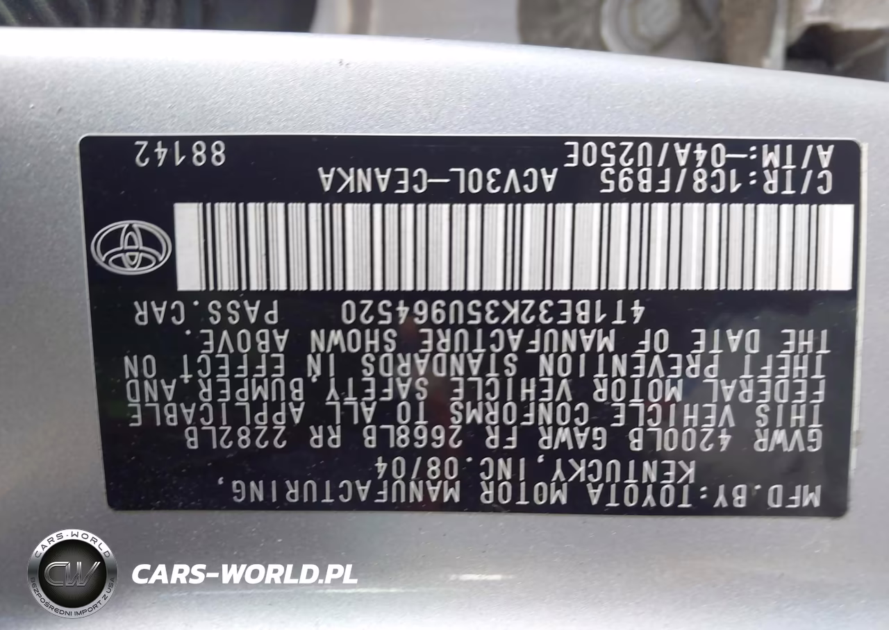 2005 Toyota Camry Le VIN:4T1BE32K35U964520 - 9