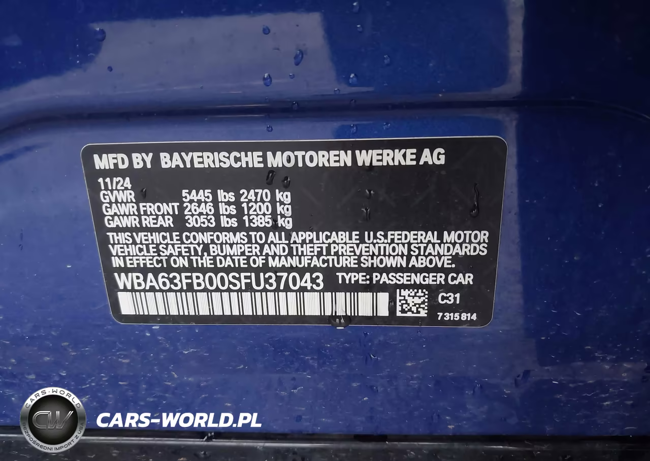 2025 BMW M440I Gran Coupe xDrive VIN:WBA63FB00SFU37043 - 9
