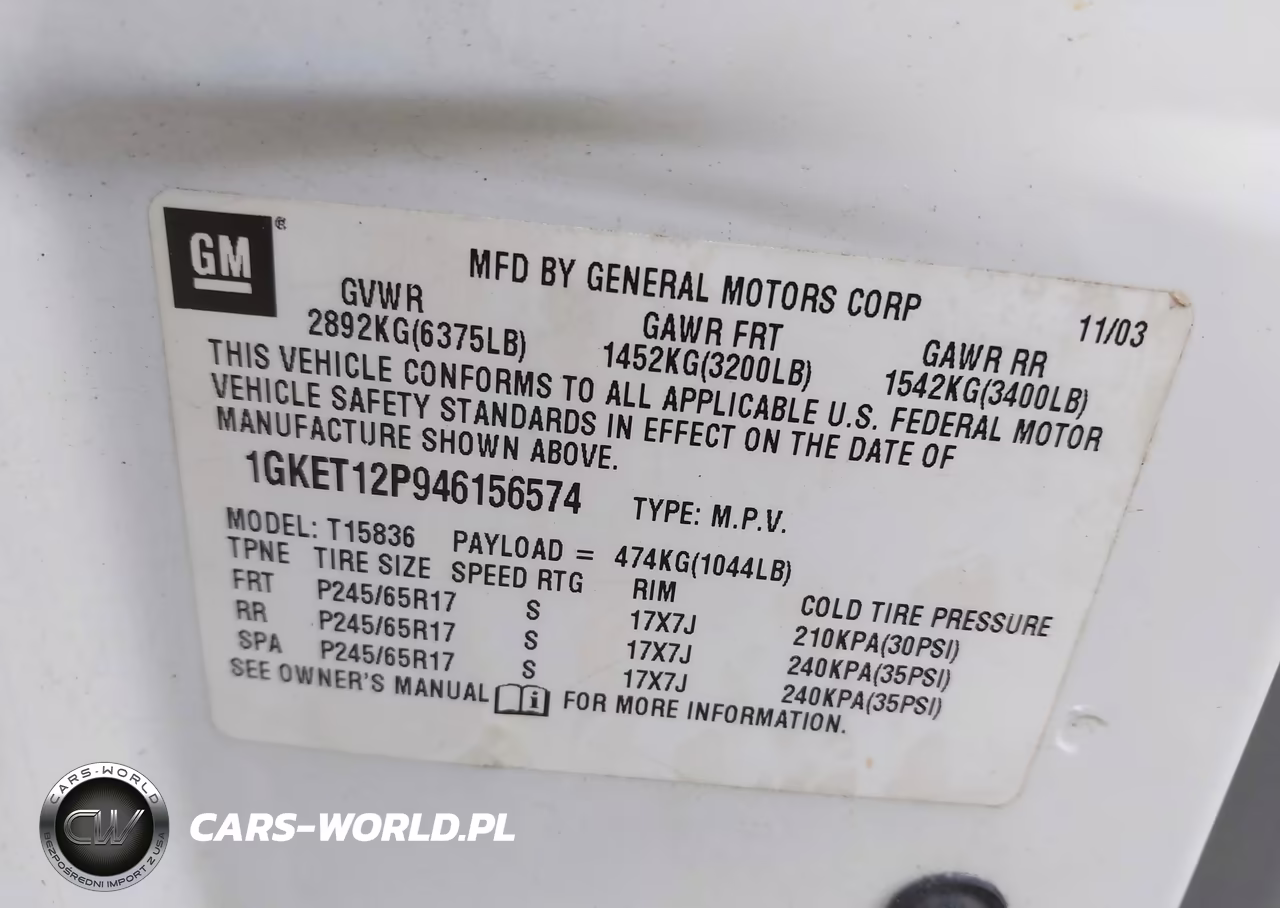 2004 GMC Envoy Xuv Slt VIN:1GKET12P946156574 - 9