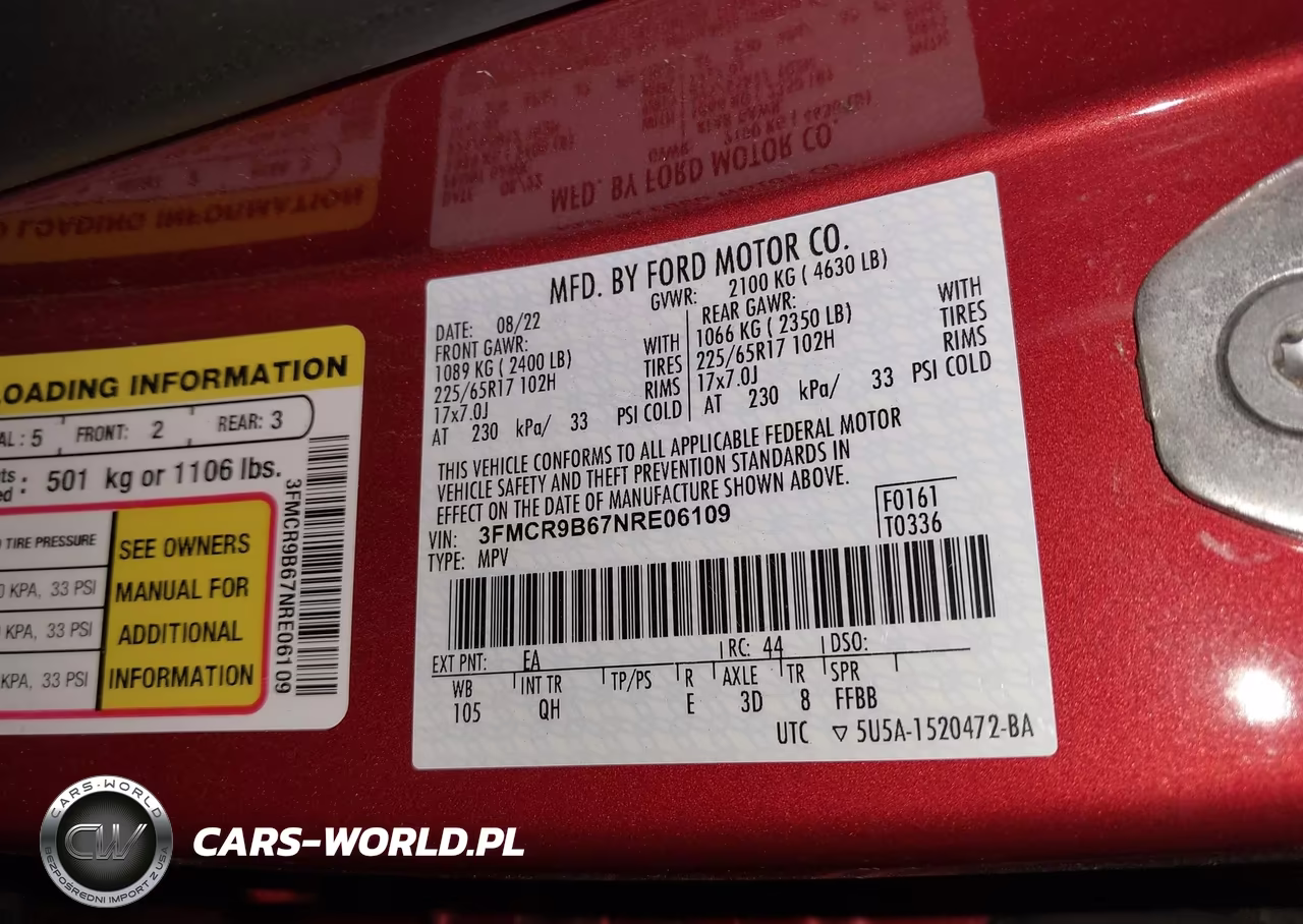 2022 Ford Bronco Sport Big Bend VIN:3FMCR9B67NRE06109 - 9