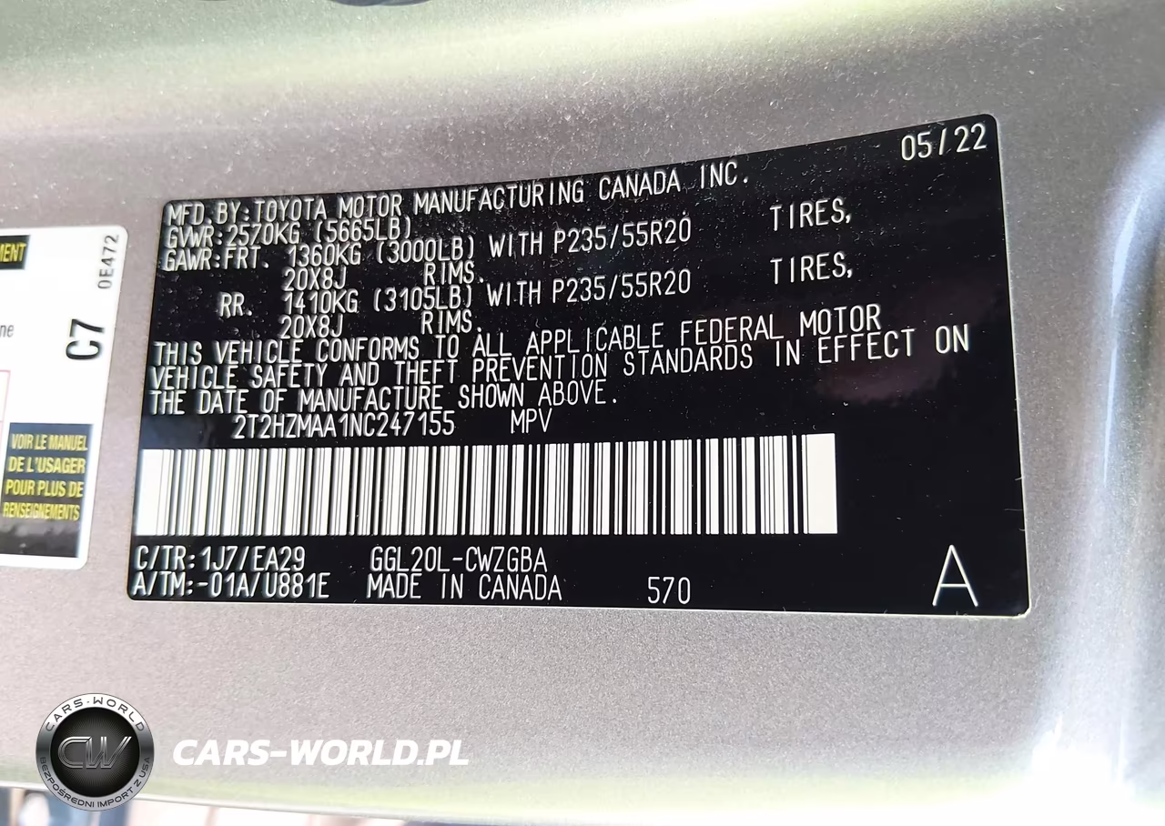 2022 Lexus Rx 350 VIN:2T2HZMAA1NC247155 - 9