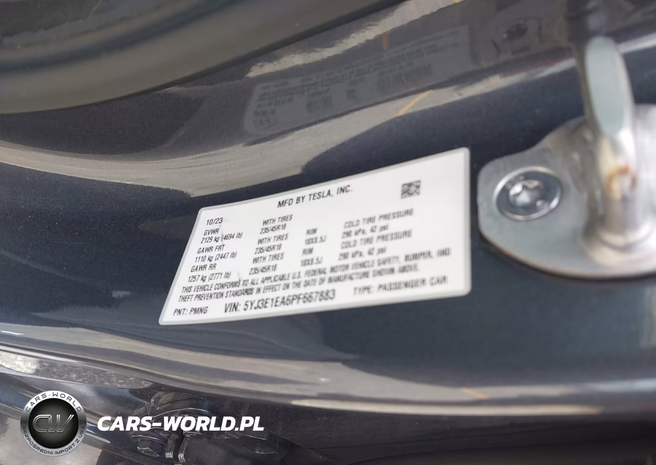 2023 Tesla Model 3 Rear-Wheel Drive VIN:5YJ3E1EA6PF667883 - 9