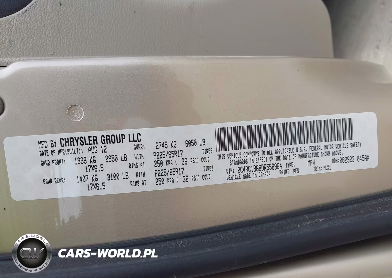 2013 Chrysler Town & Country Touring VIN:2C4RC1BG8DR558964 - 9