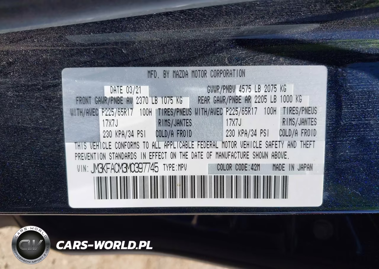 2021 Mazda Cx-5 Touring VIN:JM3KFACM3M0397745 - 9