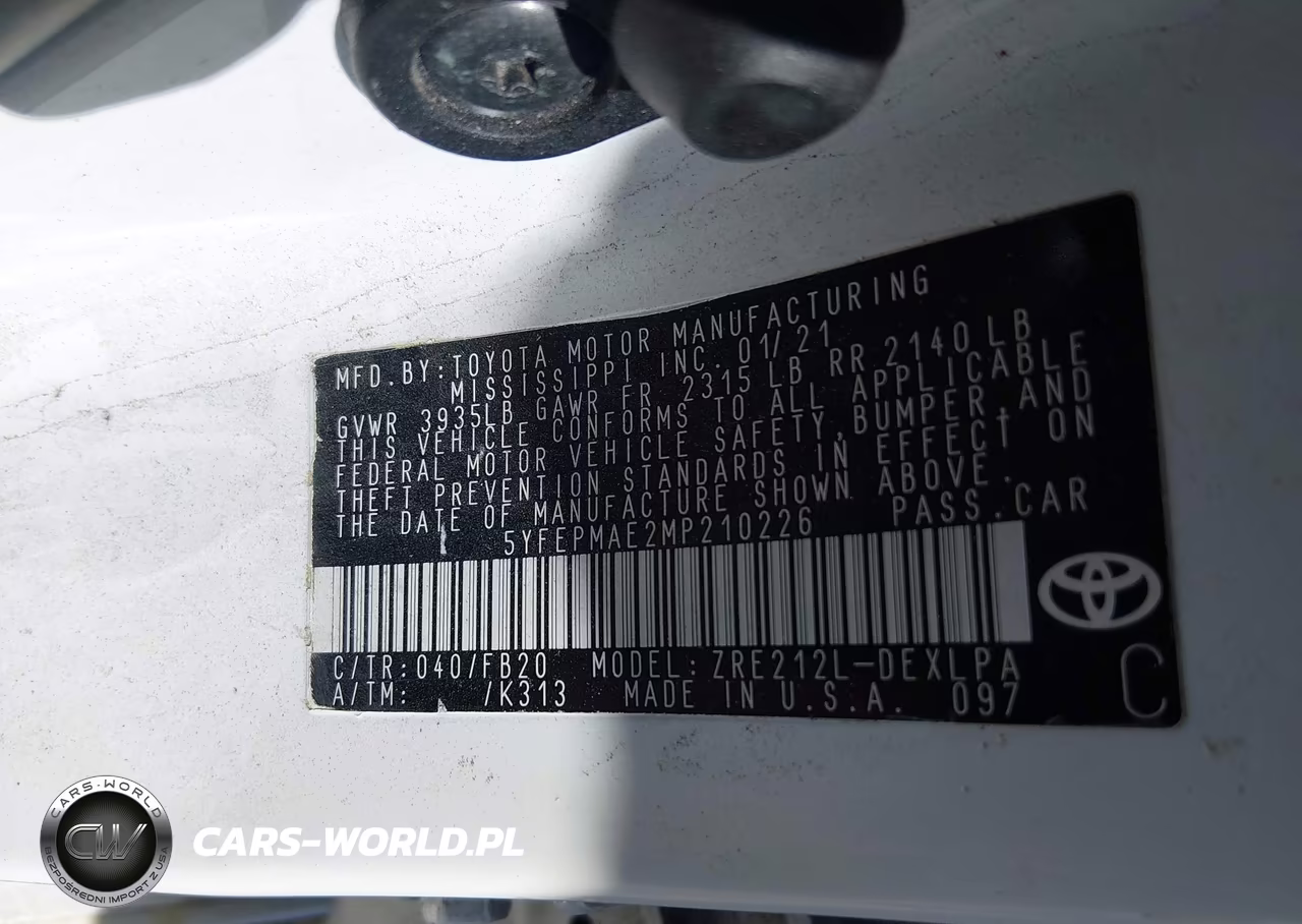 2021 Toyota Corolla Le VIN:5YFEPMAE2MP210226 - 9