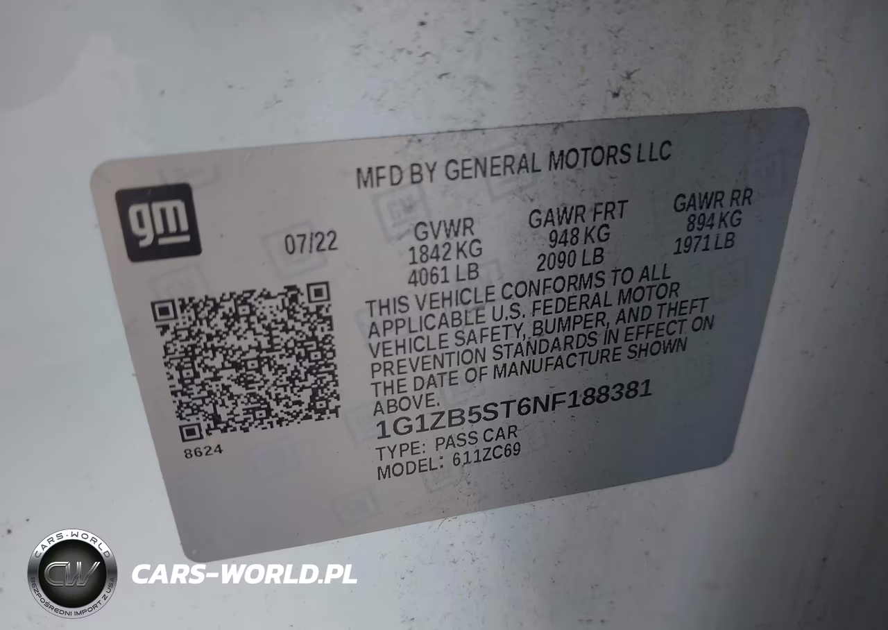 2022 Chevrolet Malibu Fwd Ls VIN:1G1ZB5ST6NF188381 - 9
