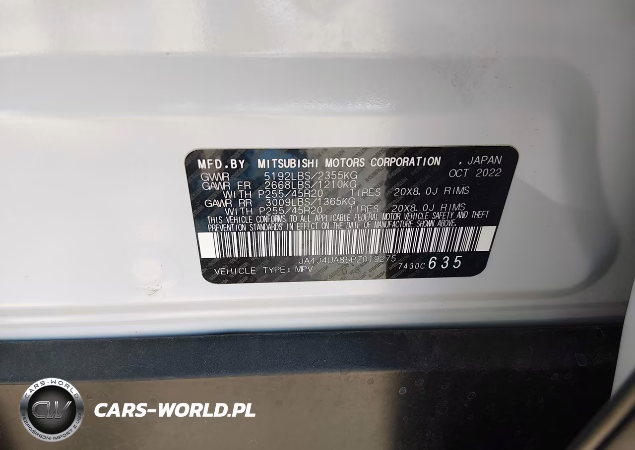 2023 Mitsubishi Outlander Ralliart S-Awc-Se 2.5 S-Awc-Se Black Edition S-Awc-Se Special Editiont S-Awc VIN:JA4J4UA85PZ019275 - 9