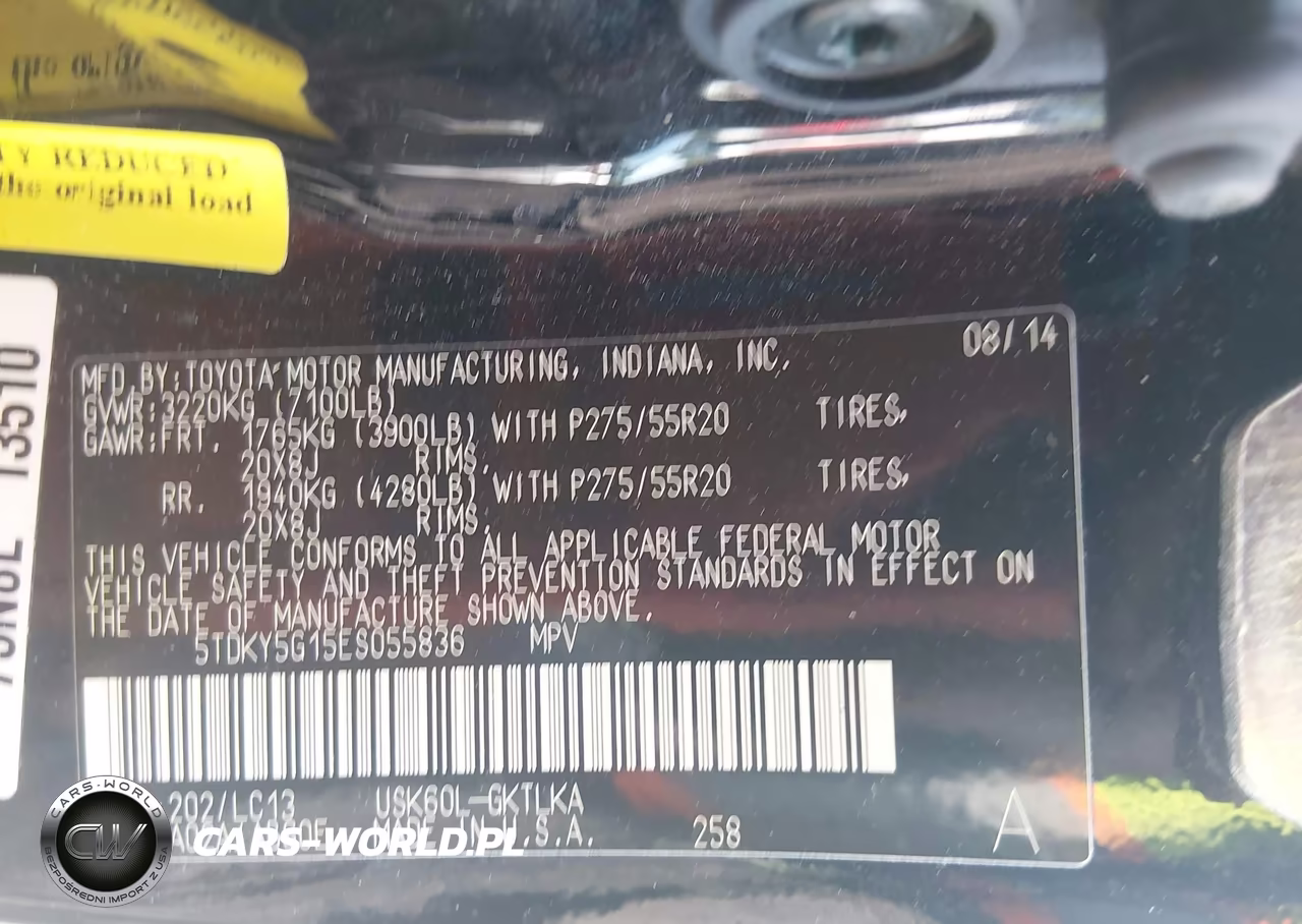 2014 Toyota Sequoia Limited 5.7L V8 VIN:5TDKY5G15ES055836 - 7