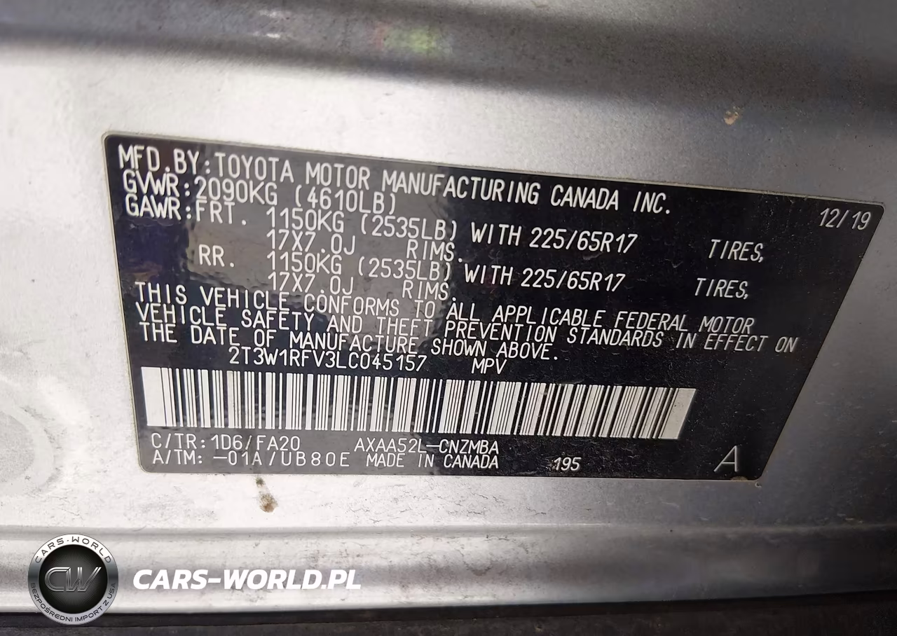 2020 Toyota Rav4 Xle VIN:2T3W1RFV3LC045157 - 9
