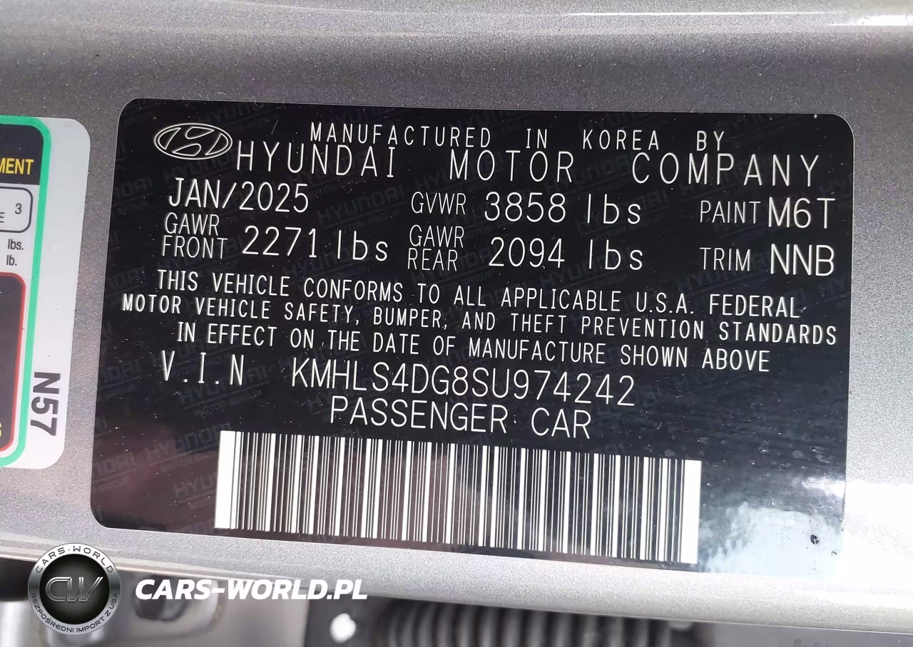2025 Hyundai Elantra Sel VIN:KMHLS4DG8SU974242 - 9