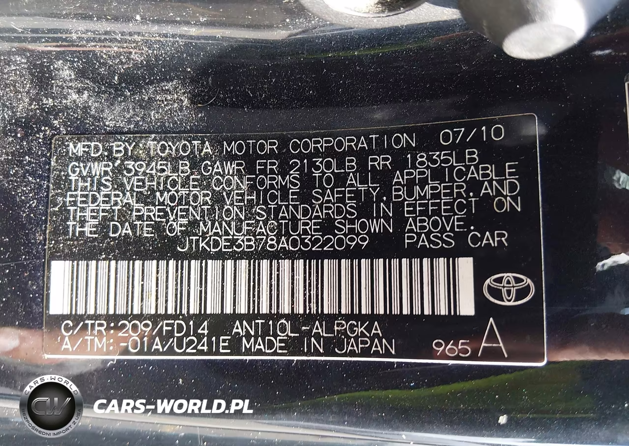 2010 Scion Tc VIN:JTKDE3B78A0322099 - 9