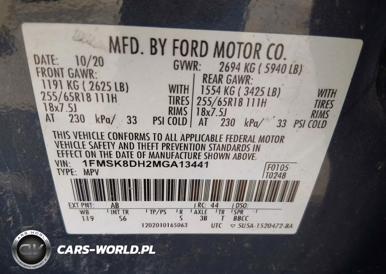 2021 Ford Explorer Xlt VIN:1FMSK8DH2MGA13441 - 9
