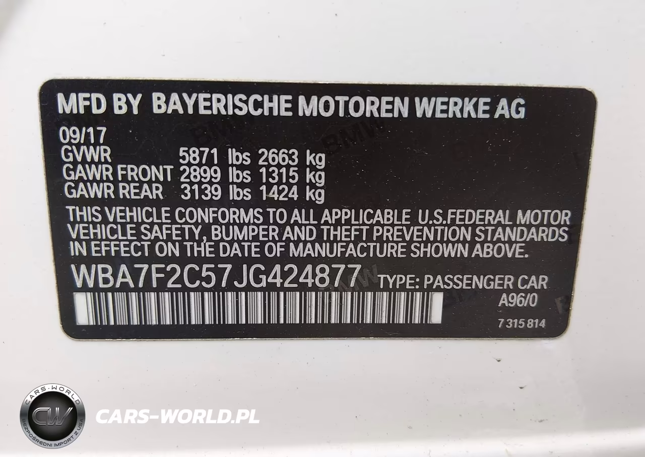 2018 BMW Alpina B7 xDrive VIN:WBA7F2C57JG424877 - 9