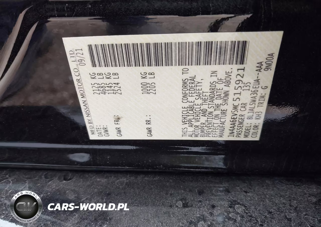 2021 Nissan Maxima Sr Xtronic Cvt VIN:1N4AA6EV5MC515921 - 9