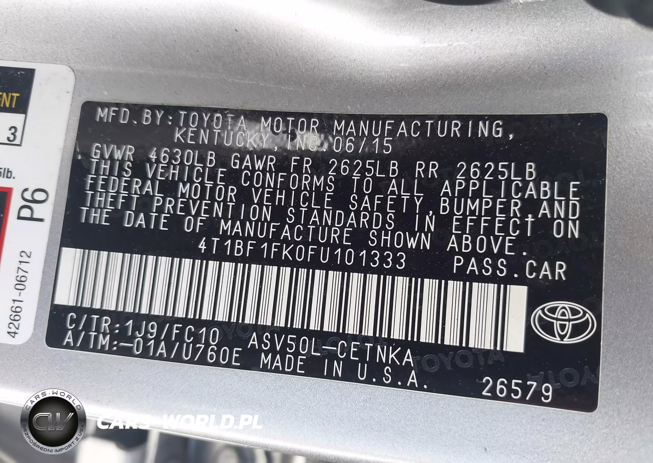2015 Toyota Camry Le VIN:4T1BF1FK0FU101333 - 9