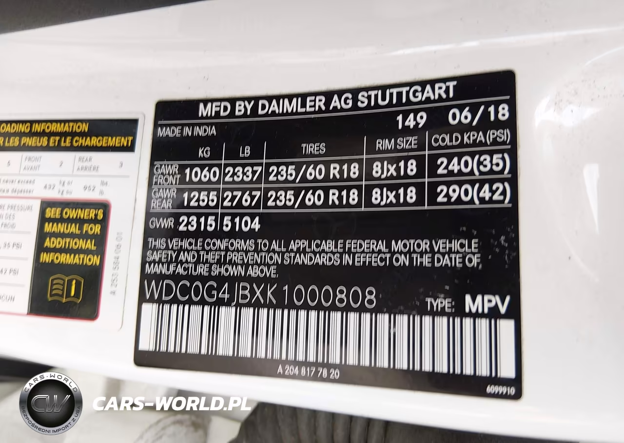 2019 Mercedes-Benz Glc 300 VIN:WDC0G4JBXK1000808 - 9