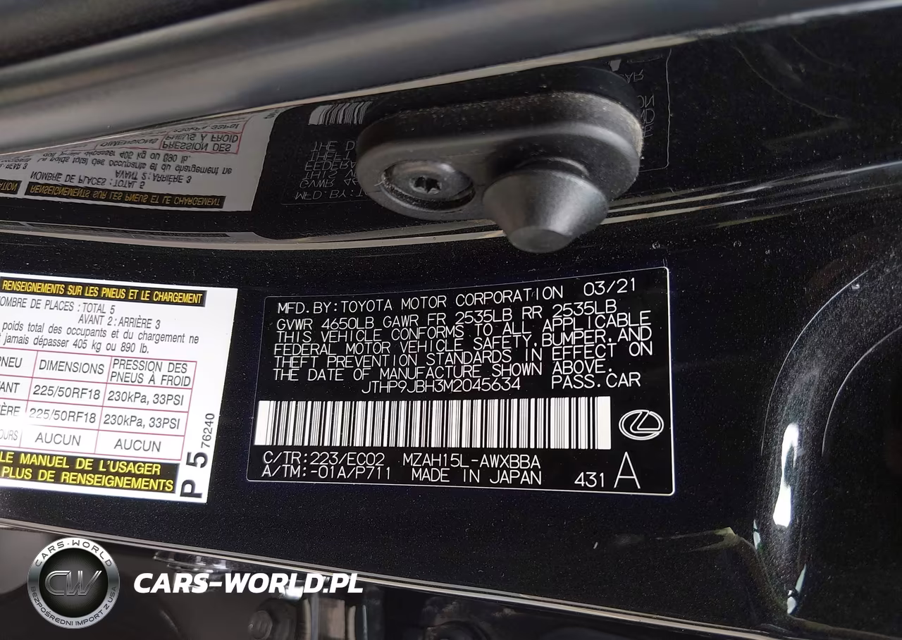 2021 Lexus Ux 250H VIN:JTHP9JBH3M2045634 - 9