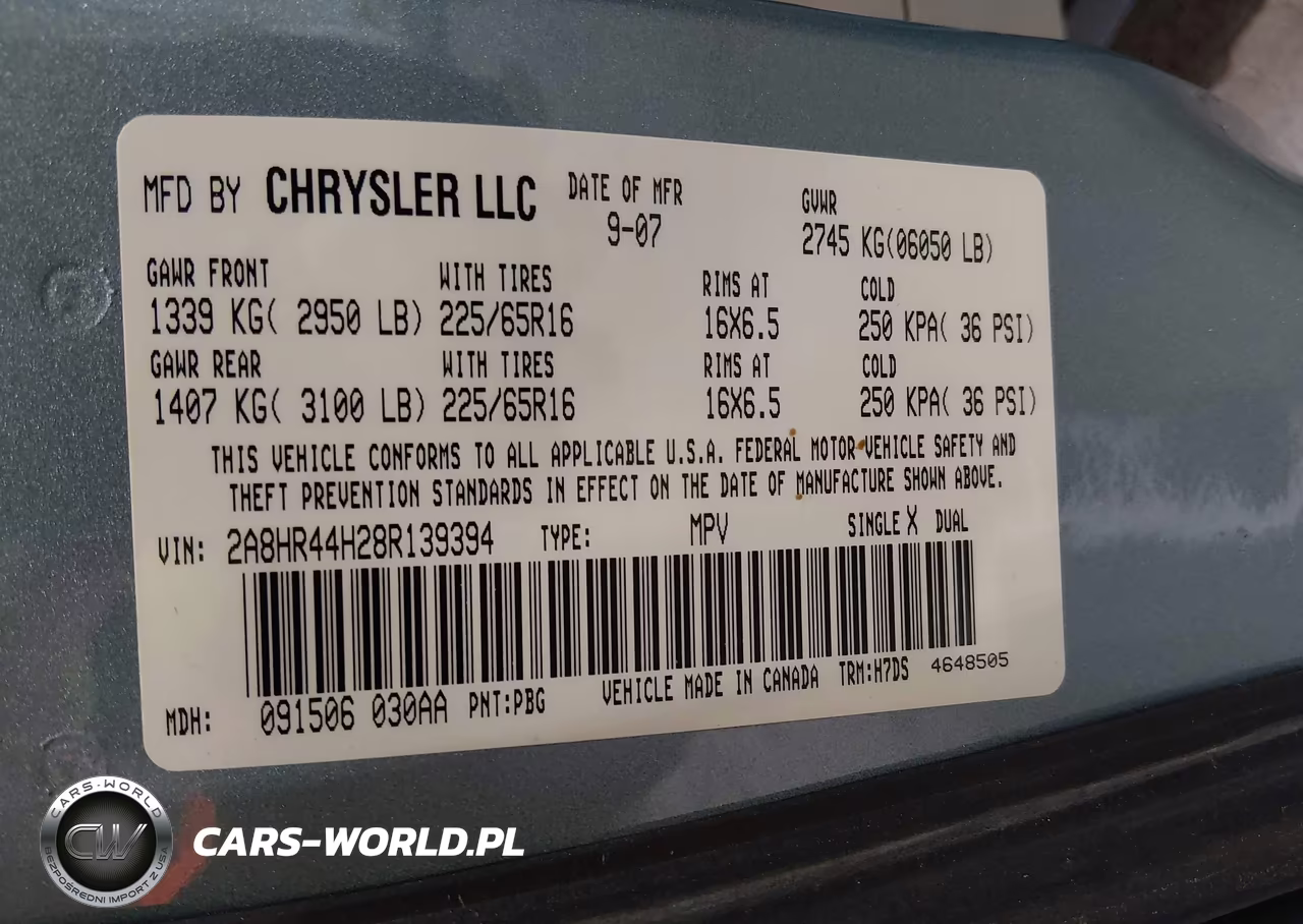2008 Chrysler Town & Country Lx VIN:2A8HR44H28R139394 - 9