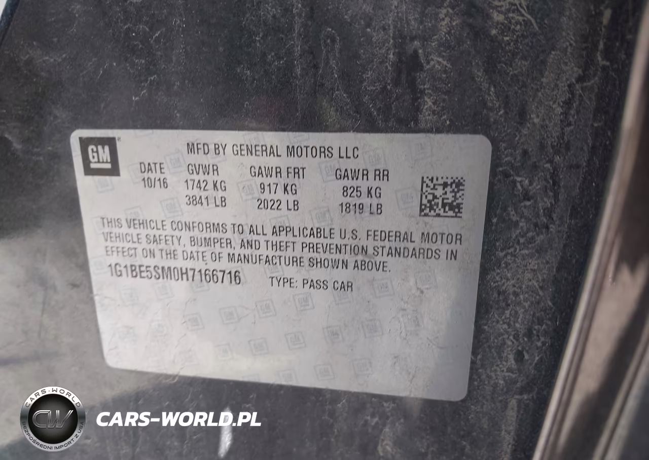 2017 Chevrolet Cruze Lt Auto VIN:1G1BE5SM0H7166716 - 9