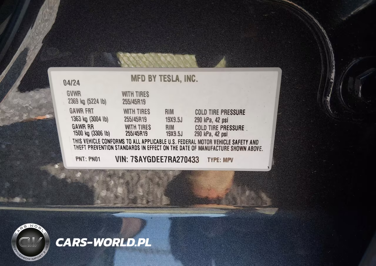 2024 Tesla Model Y Long Range Dual Motor All-Wheel Drive VIN:7SAYGDEE7RA270433 - 8