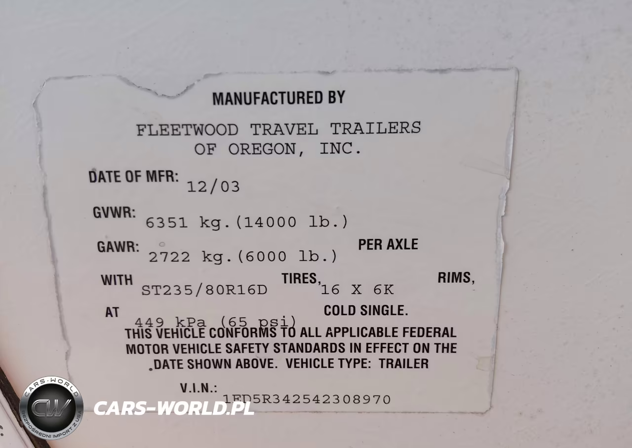 2004 Fleetwood Wilderness VIN:1ED5R342542308970 - 9