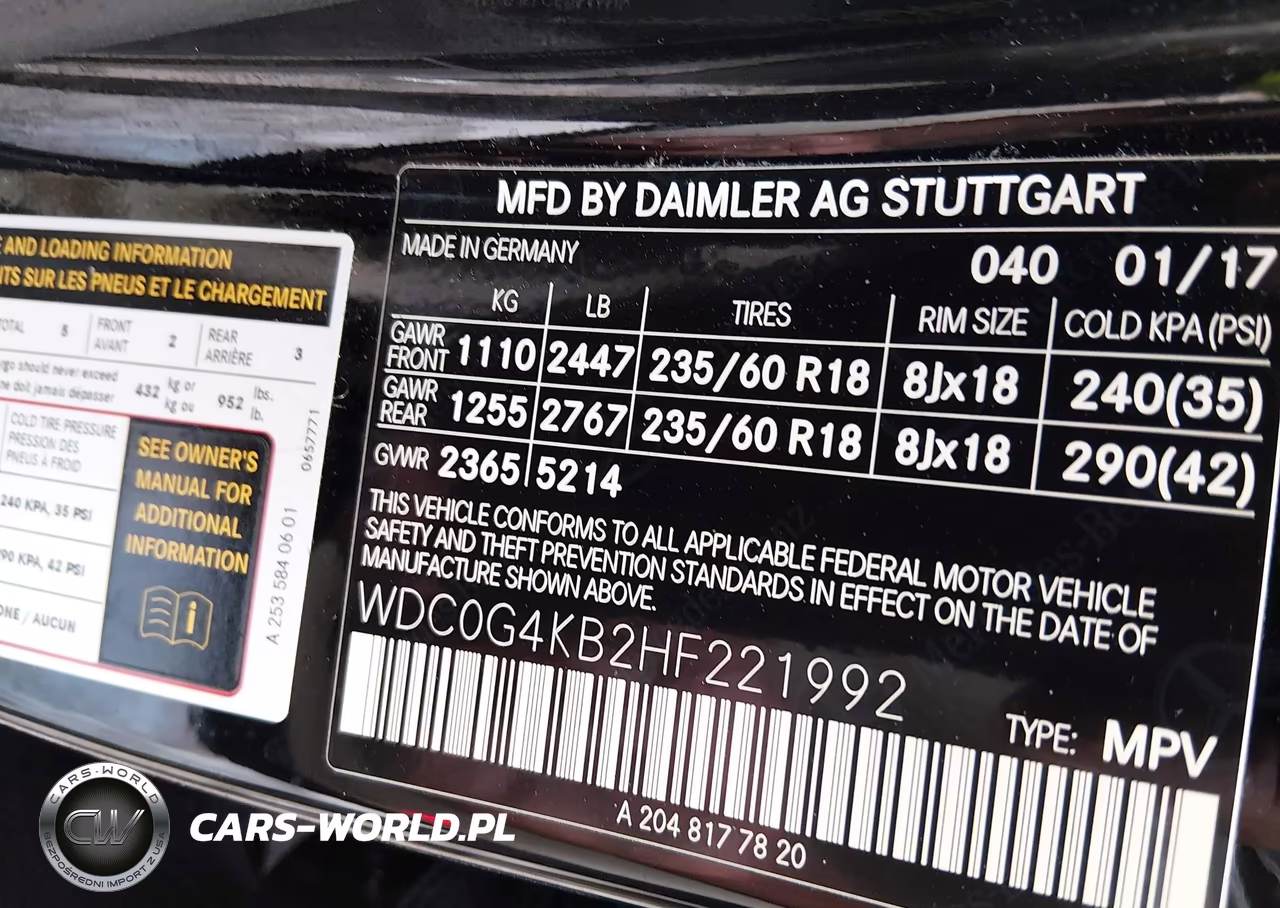 2017 Mercedes-Benz Glc 300 4Matic VIN:WDC0G4KB2HF221992 - 9