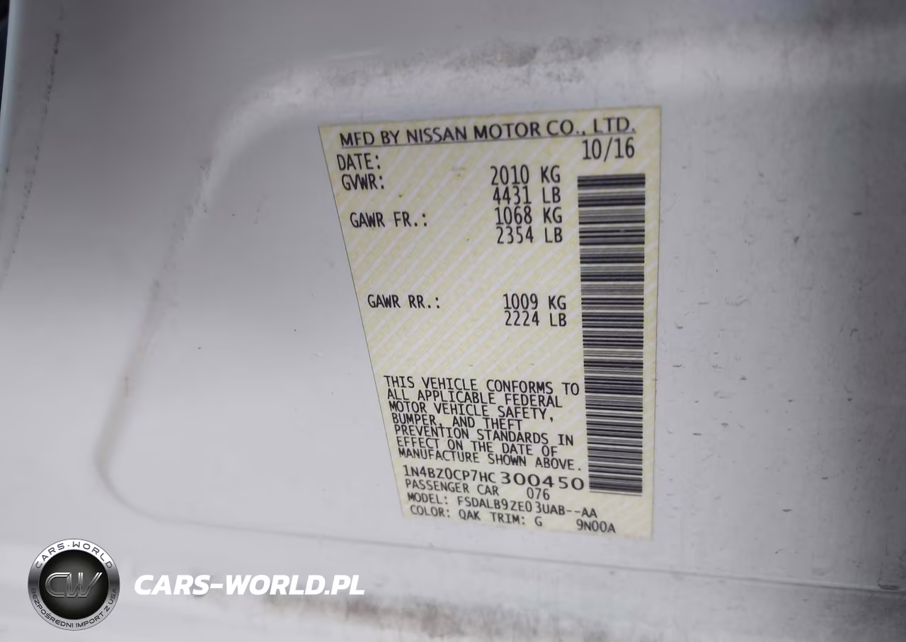 2017 Nissan Leaf S VIN:1N4BZ0CP7HC300450 - 9