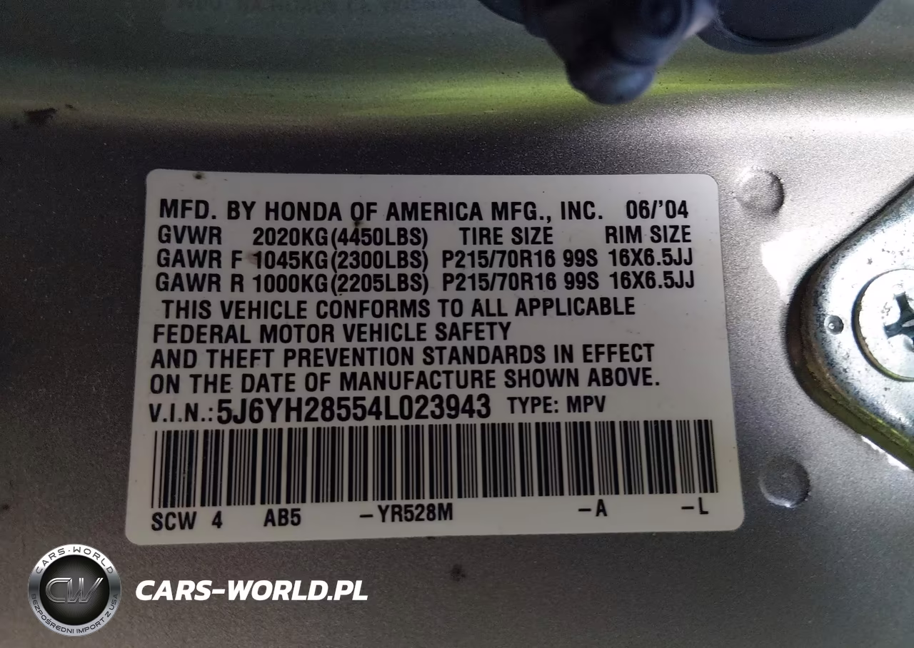 2004 Honda Element Ex VIN:5J6YH28554L023943 - 9