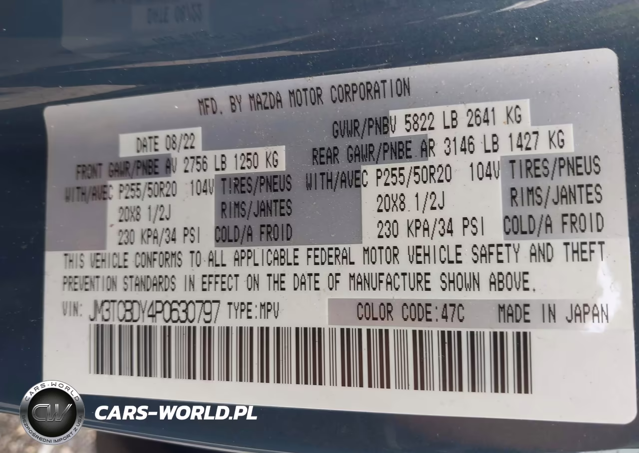 2023 Mazda Cx-9 Carbon Edition VIN:JM3TCBDY4P0630797 - 9