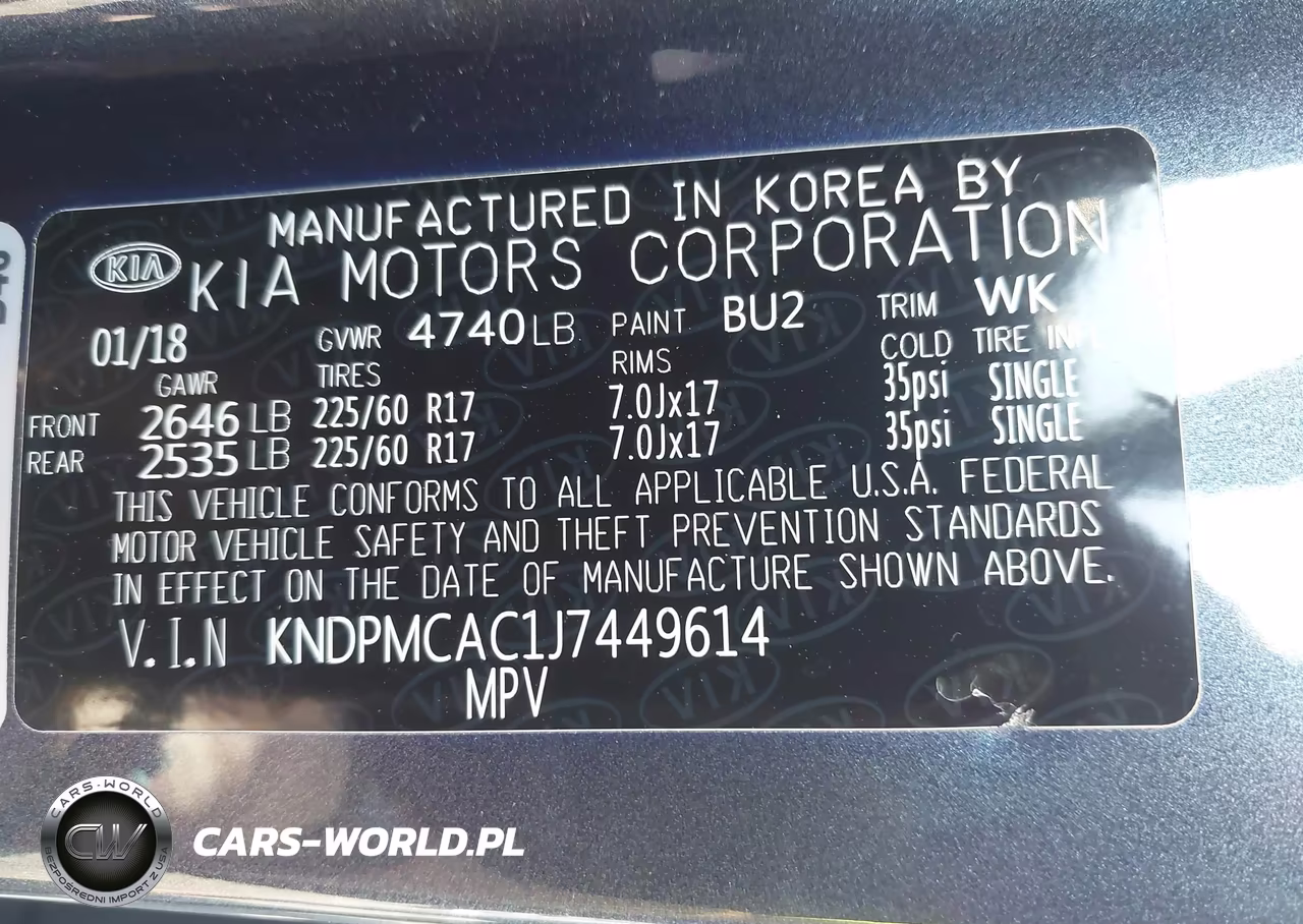 2018 Kia Sportage Lx VIN:KNDPMCAC1J7449614 - 9