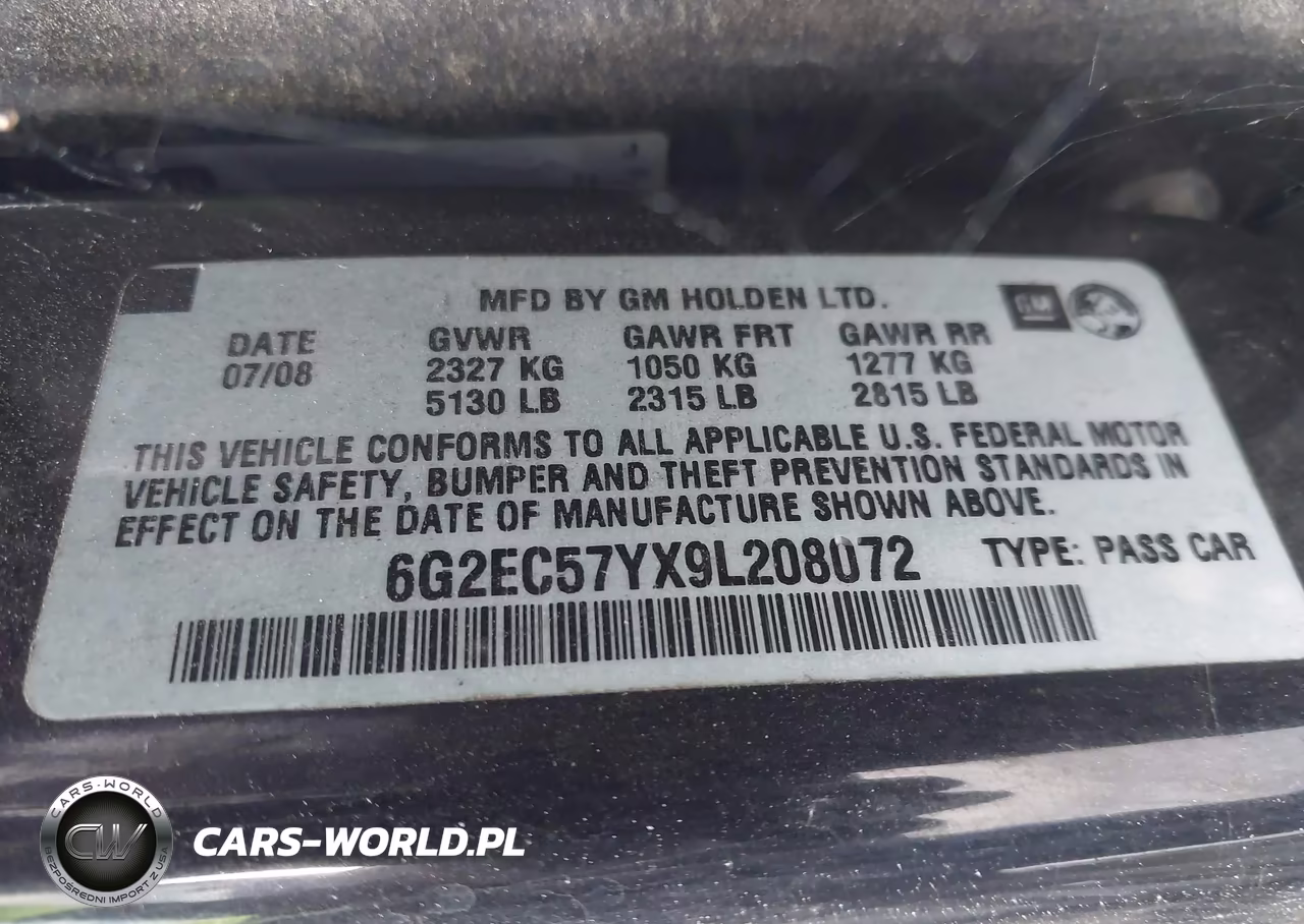 2009 Pontiac G8 Gt VIN:6G2EC57YX9L208072 - 9