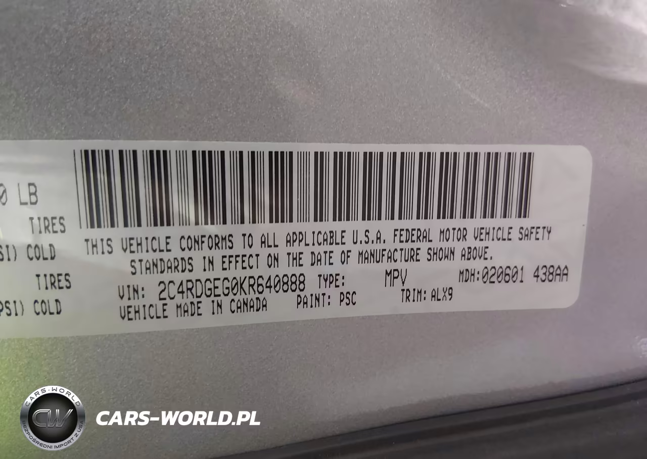 2019 Dodge Grand Caravan Gt VIN:2C4RDGEG0KR640888 - 9