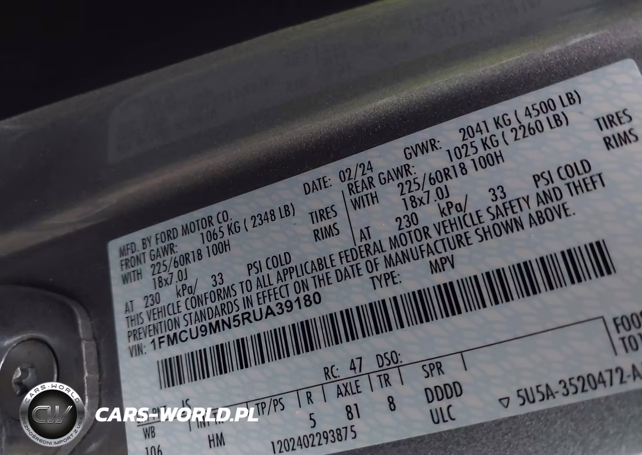 2024 Ford Escape St-Line VIN:1FMCU9MN5RUA39180 - 9
