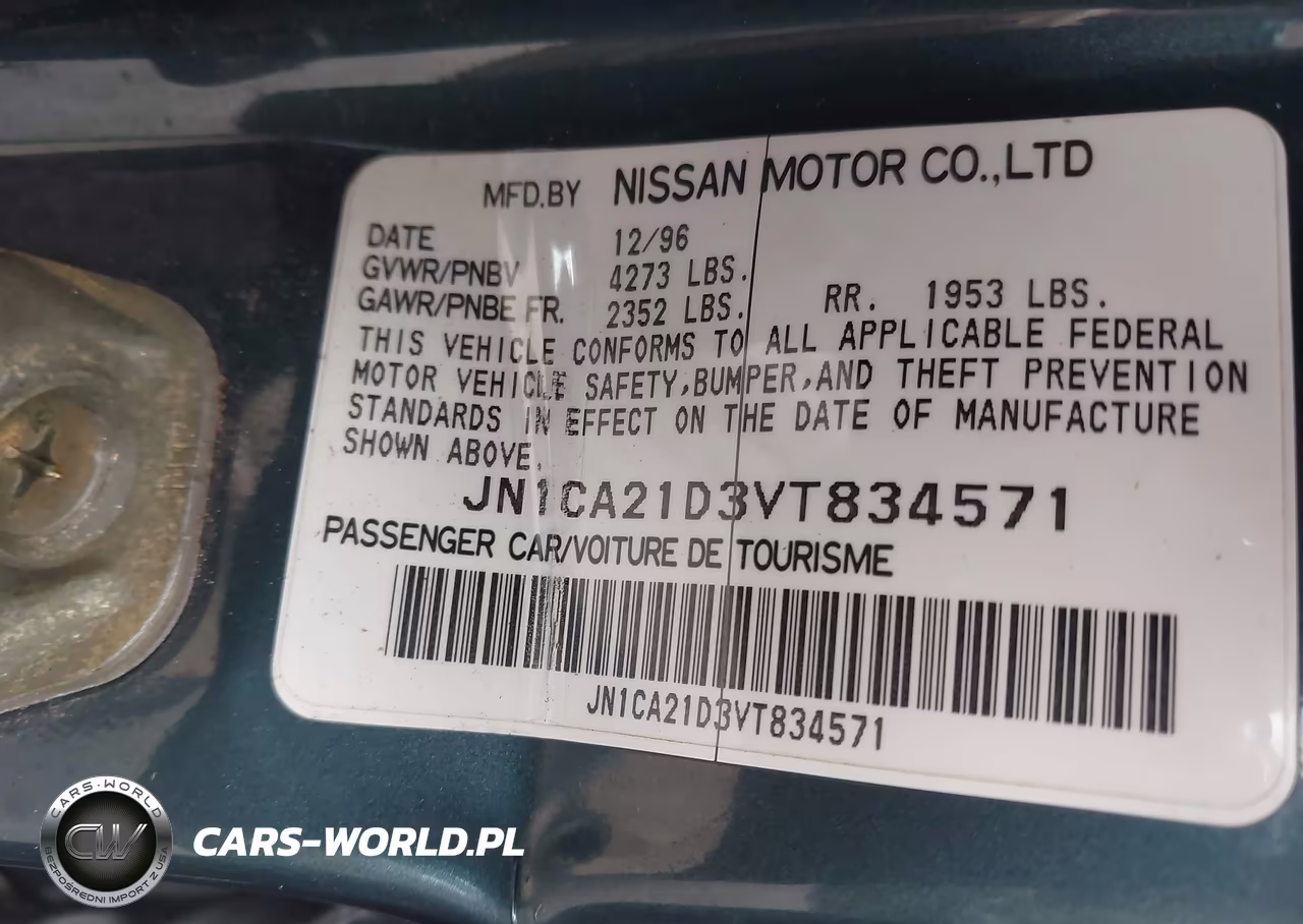 1997 Nissan Maxima Gle-Gxe-Se VIN:JN1CA21D3VT834571 - 9