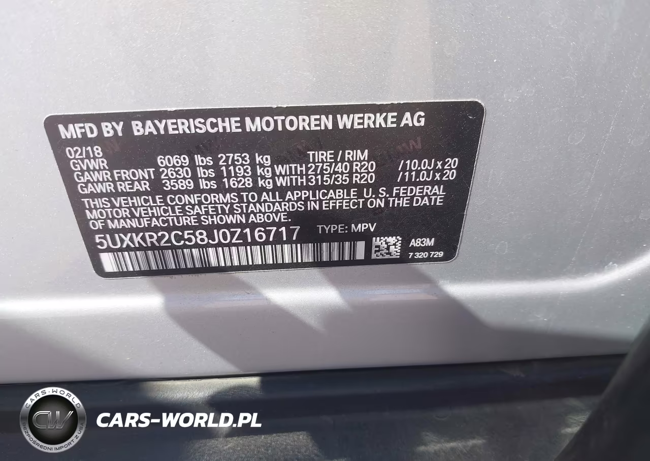 2018 BMW X5 Sdrive35I VIN:5UXKR2C58J0Z16717 - 9