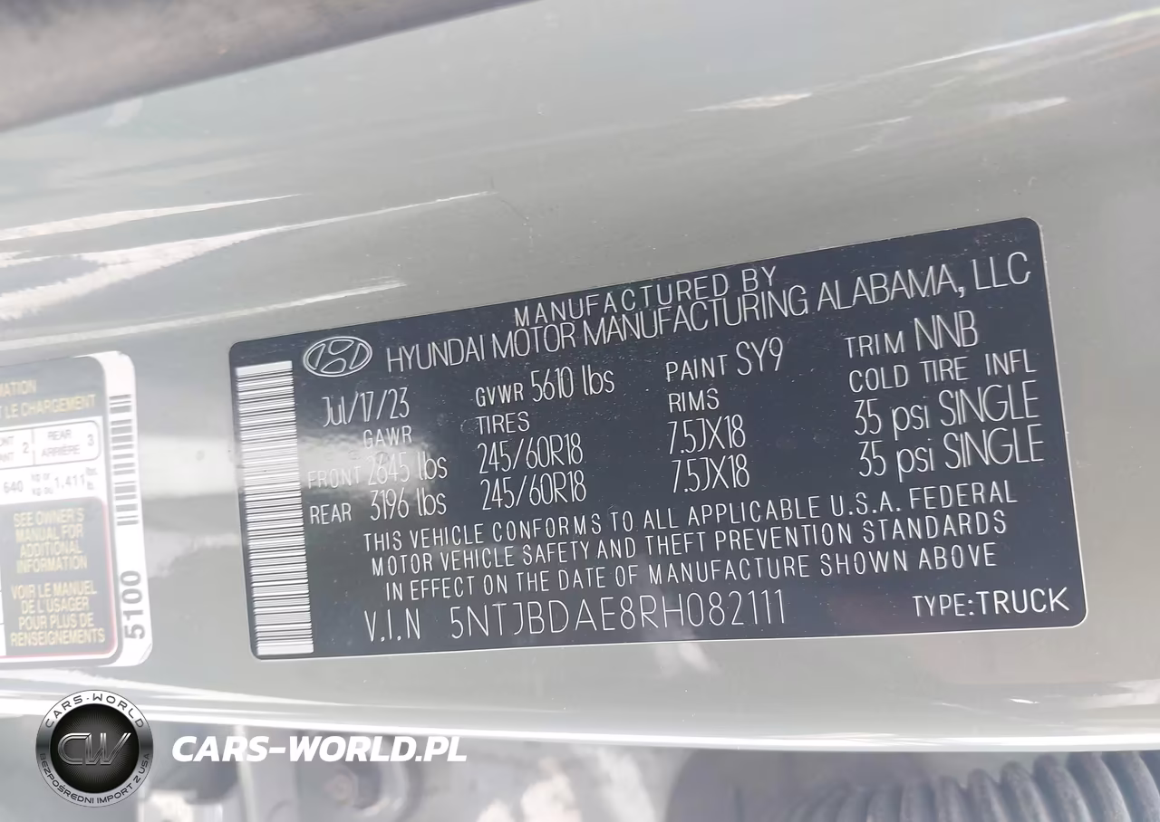 2024 Hyundai Santa Cruz Sel VIN:5NTJBDAE8RH082111 - 9
