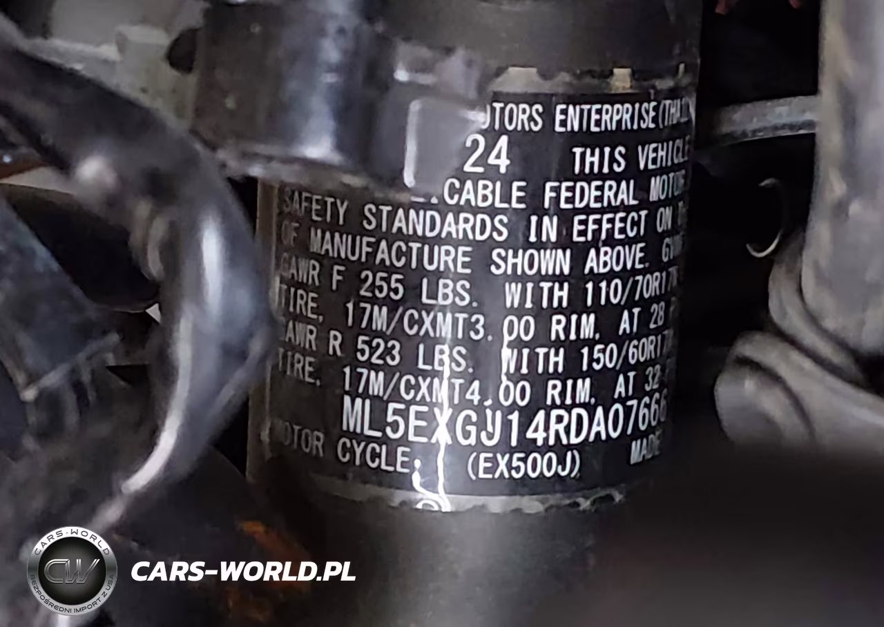 2024 Kawasaki Ex500 A-B VIN:ML5EXGJ14RDA07666 - 10